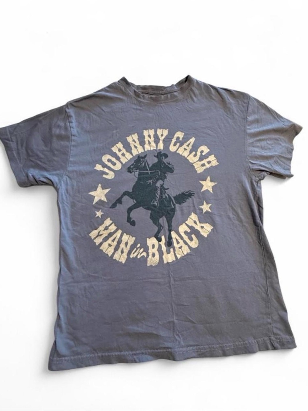 Women’s Ash Blue Johnny Cash Graphic Tee SIZE XXS